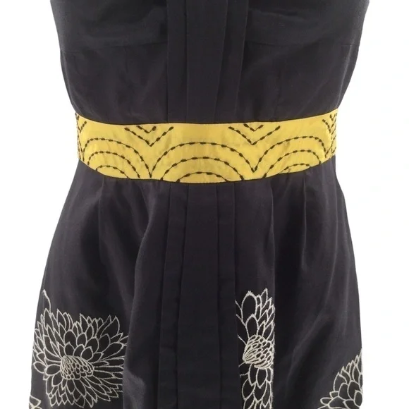 Anthropologie Floreat Floral Embroidered Strapless Dress - Picture 4 of 16